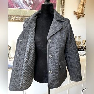 Michael Kors black quilted waterproof jacket M